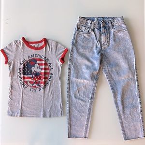 Disney Top/ GAP Jeans EUC